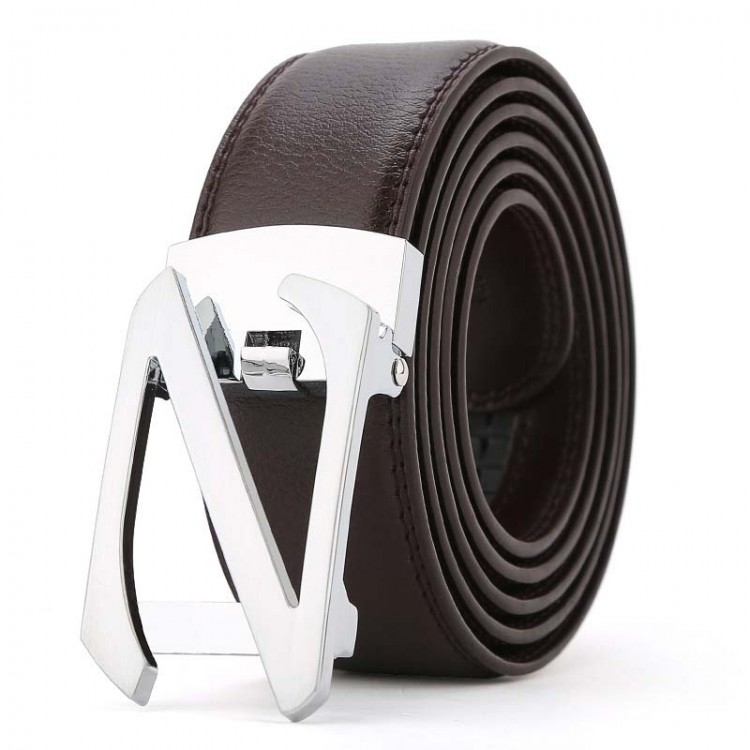 Men's Genuine Leather Belt Automatic Buckle