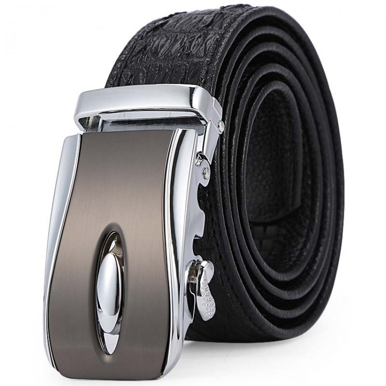 Men's Genuine Leather Belt Automatic Buckle