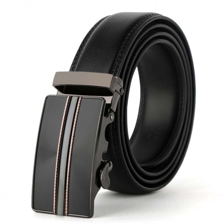 Men's Genuine Leather Belt Automatic Buckle