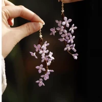 Handcrafted Lilac Blossom Necklace