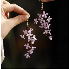 Handcrafted Lilac Blossom Necklace
