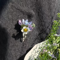 Miniature Vase Brooch | Wearable Flower Holder Pin for Real Flowers