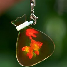 3D Holographic Goldfish in a Bag Charm