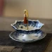 Creative Spinning Umbrella Tea Strainer | Handcrafted Blue and White Porcelain Tea Infuser