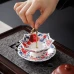 Creative Spinning Umbrella Tea Strainer | Handcrafted Blue and White Porcelain Tea Infuser