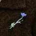 Handcrafted Tree Branch Vase Brooch | "Spring Blossoms" Wearable Mini Vase Pin