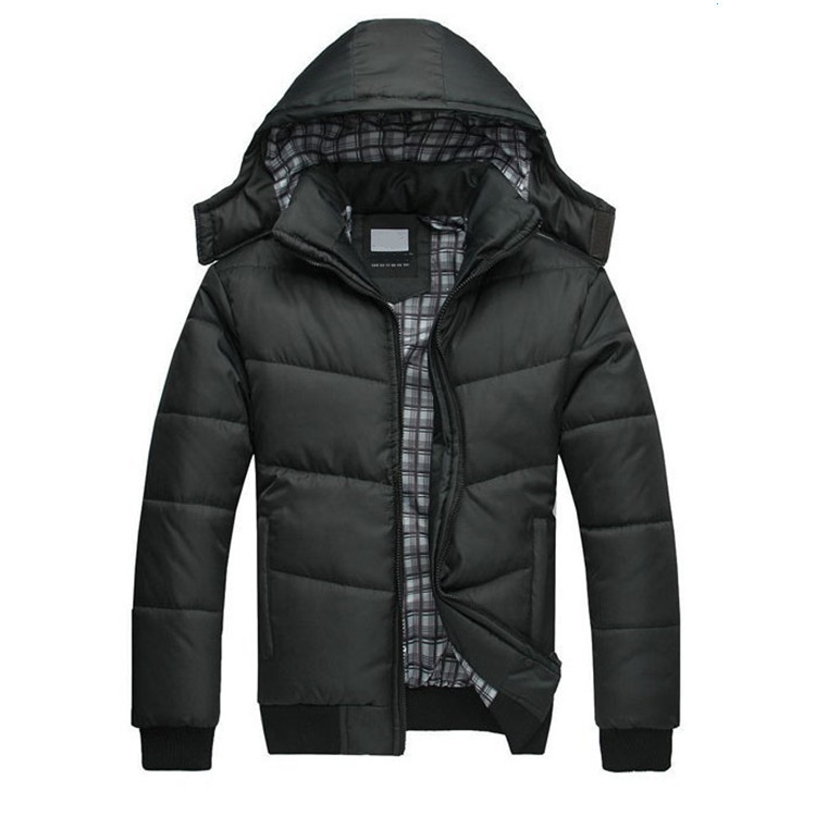 Hooded cotton-padded jacket