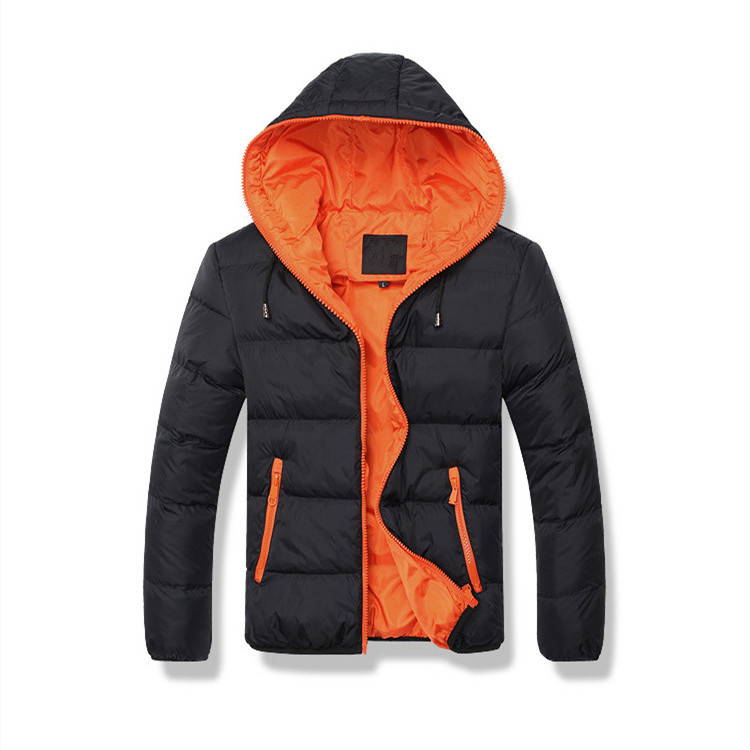 Hooded cotton-padded jacket