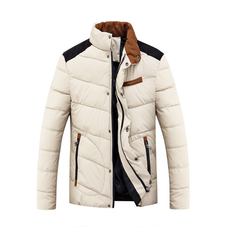 Zipper cotton-padded jacket