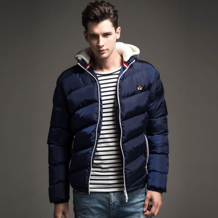 Hooded cotton-padded jacket