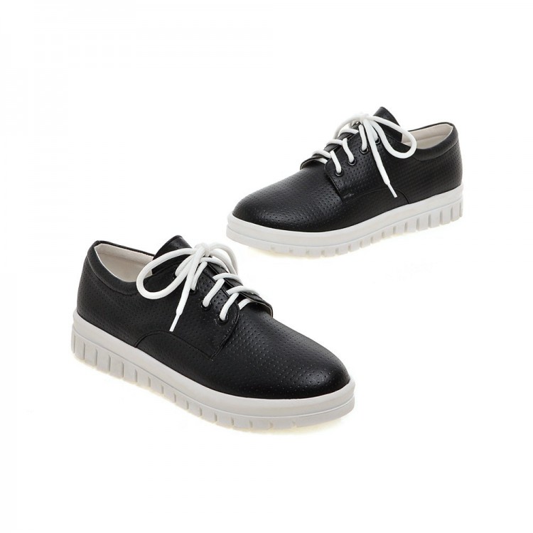 Faux leather sneaker