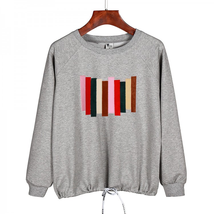 Colorful striped sweatershirt