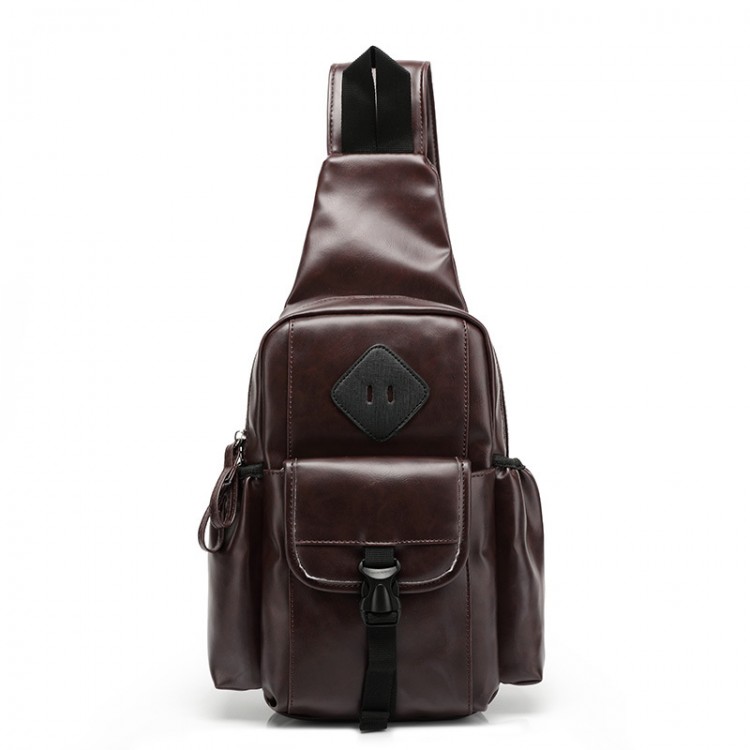 Faux leather chest pack