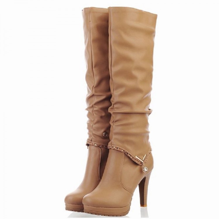 Ankle boots knee-high boots 2 in 1